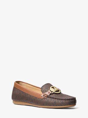 MICHAEL Michael Kors Fulton Signature Logo Moccasin - Brown - Size 10